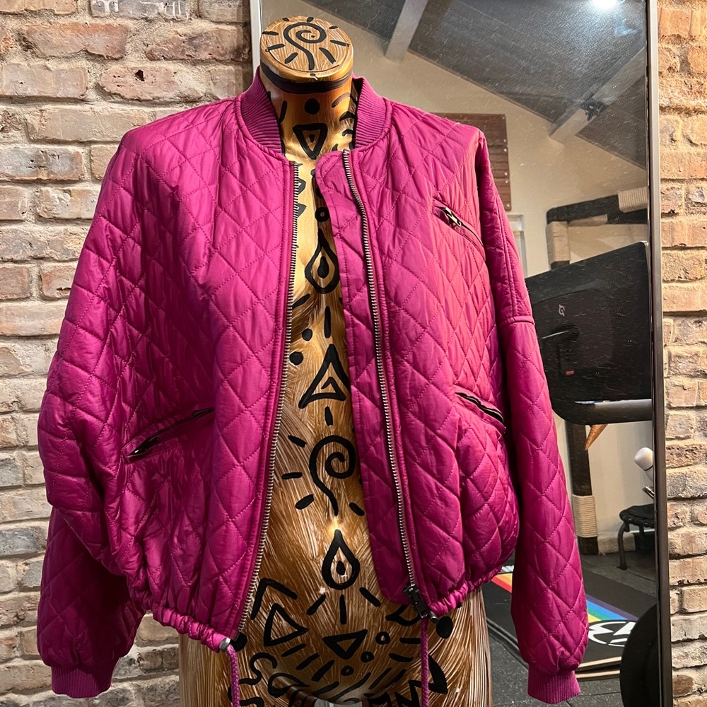 Free People Quilted Pink Jacket.  S P